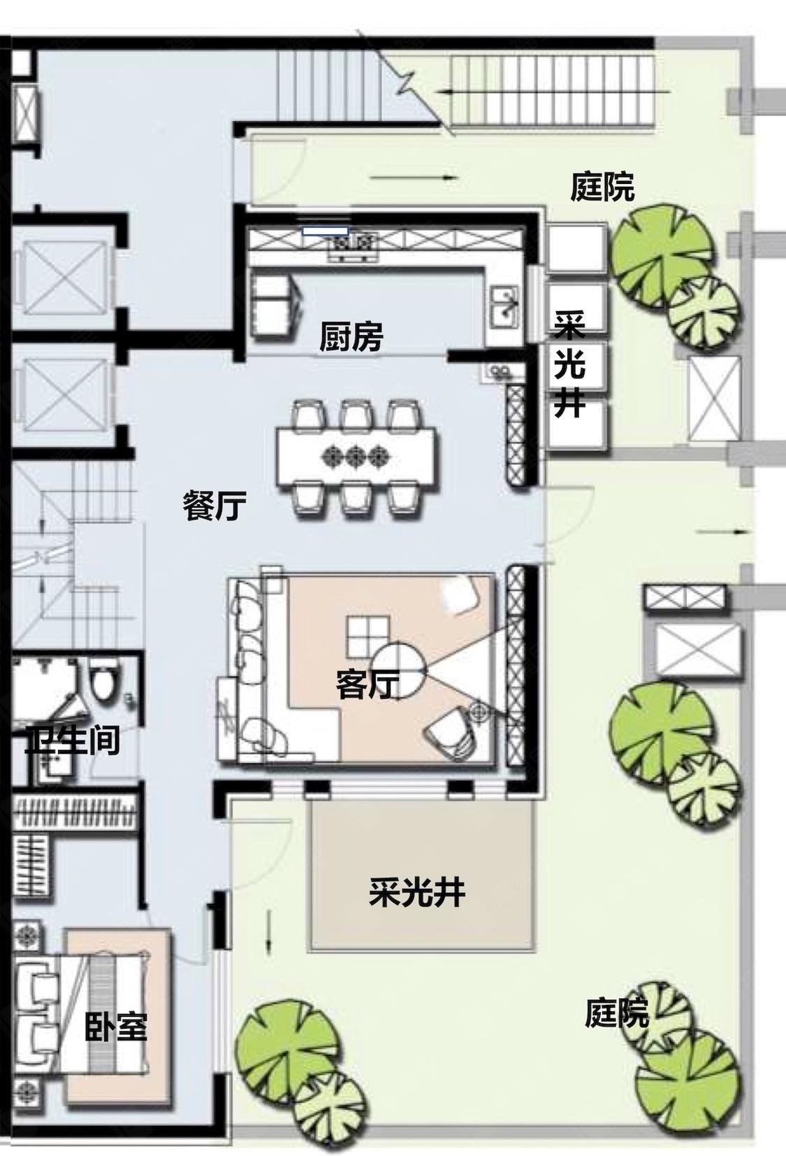 中铁诺德阅墅4室3厅5卫户型图